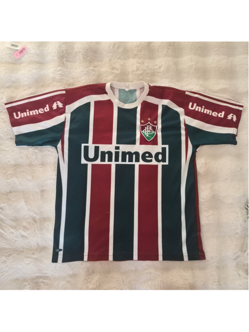Vintage Fluminense FC #10 Jersey Unimed Brazil Soccer Football Tricolor Shirt